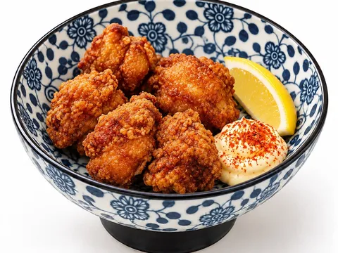 Torikaraage, bocconcini di pollo fritto con limone